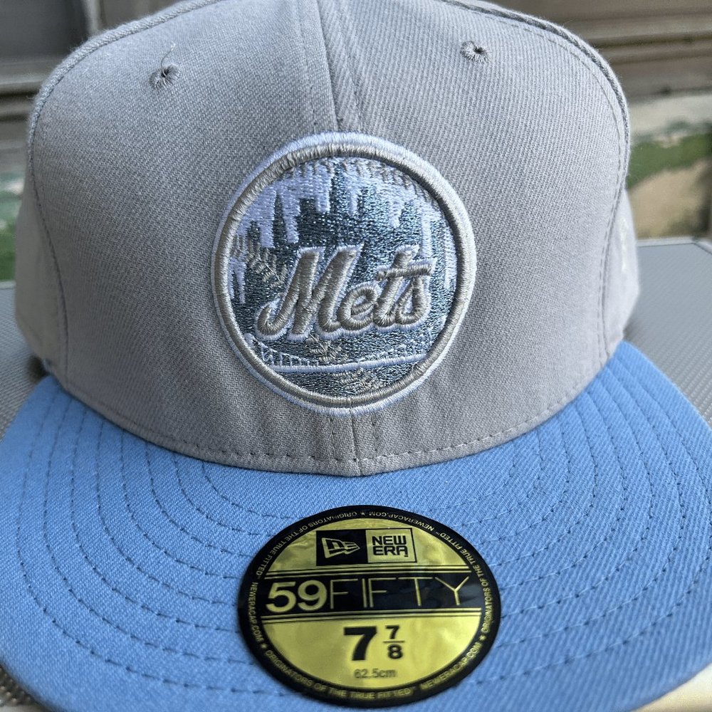 New Era MLB New York Mets “Grey/Ice Blue" fitted size 7 7/8